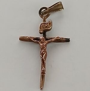 Vintage Brass And Copper Crucifix